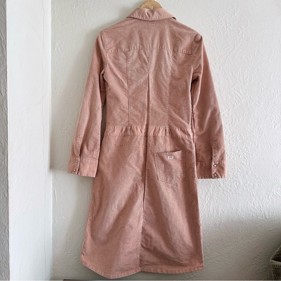 Y2K Miss Sixty Muted Pink Corduroy Shirt Dress Size L - Picture 4 of 6